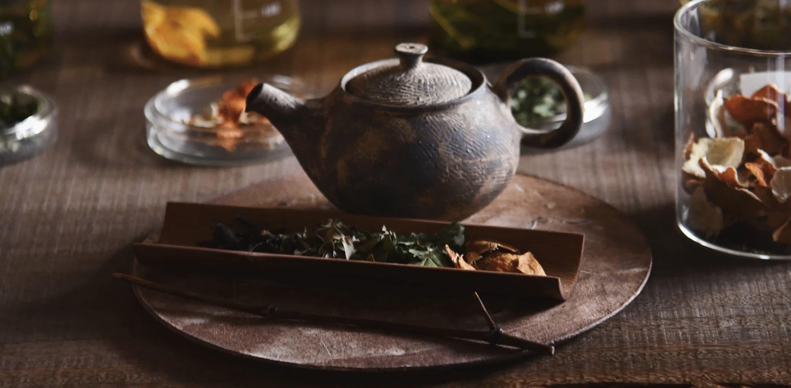 Close up of a hand arranging flowers