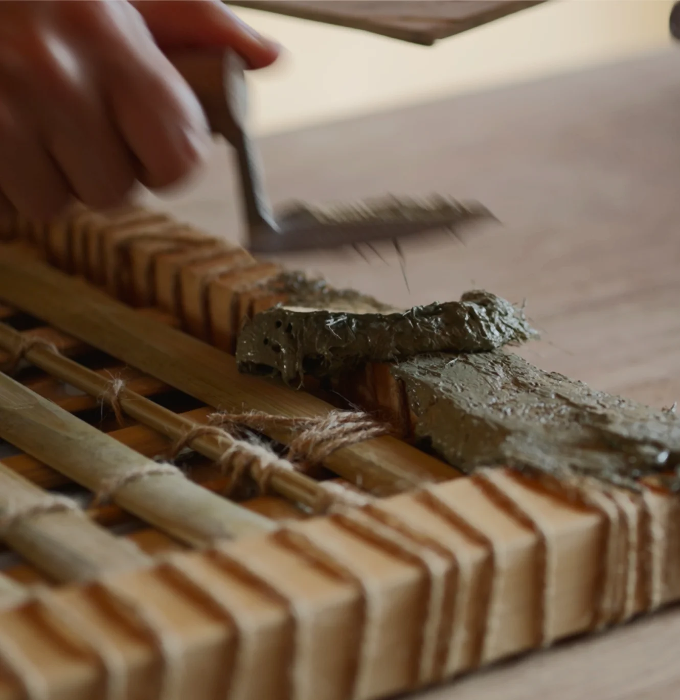 Wood joinery craftsmanship detail