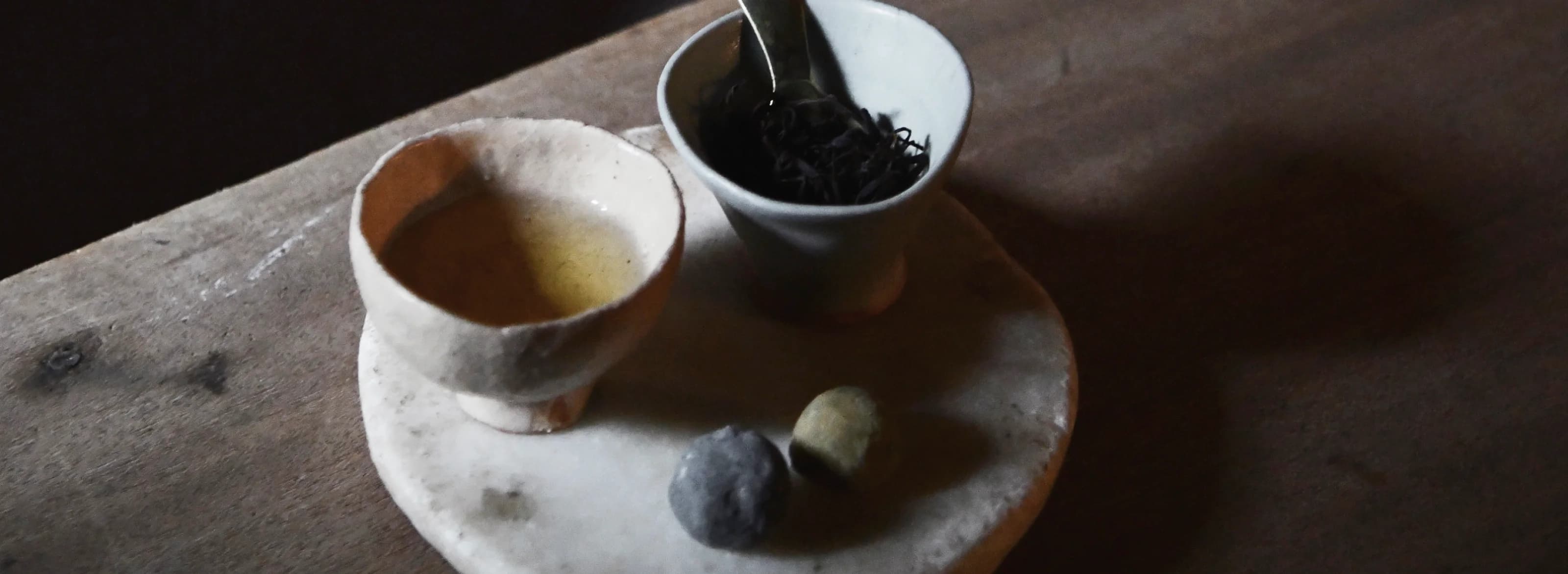 Fingers holding foraged flowers