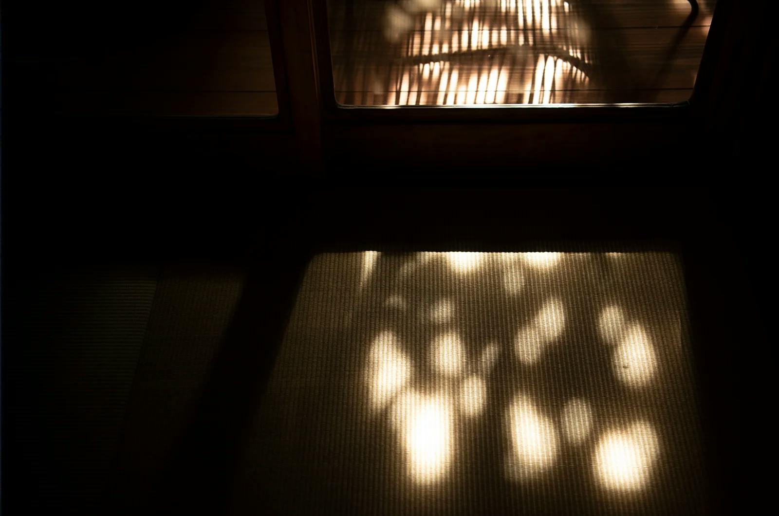Detail of sunlight through doorway at Maana Kyoto