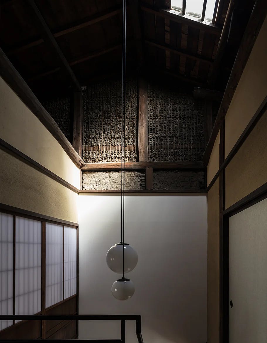 Maana Kyoto ceiling and skylight above staircase